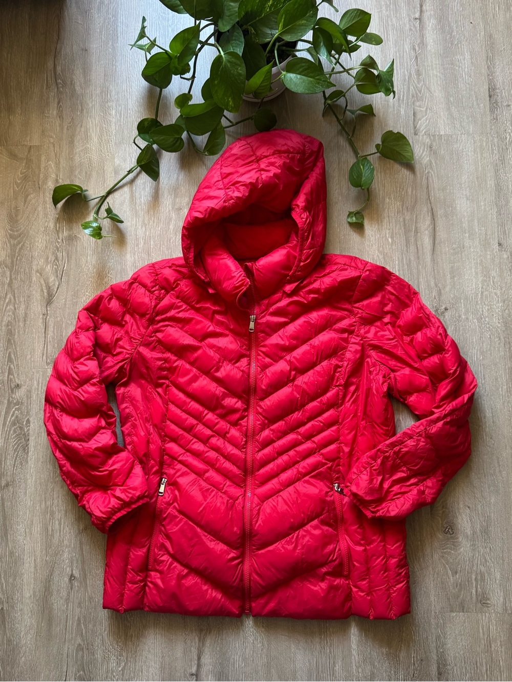London Fog Red Packable Down Coat Jacket Full-Zip size XL